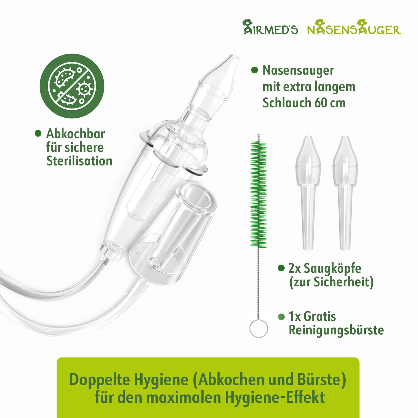 Airmed's Nasensauger S. Nasensauger Staubsauger. Klinisch getestet, sicher und sanft