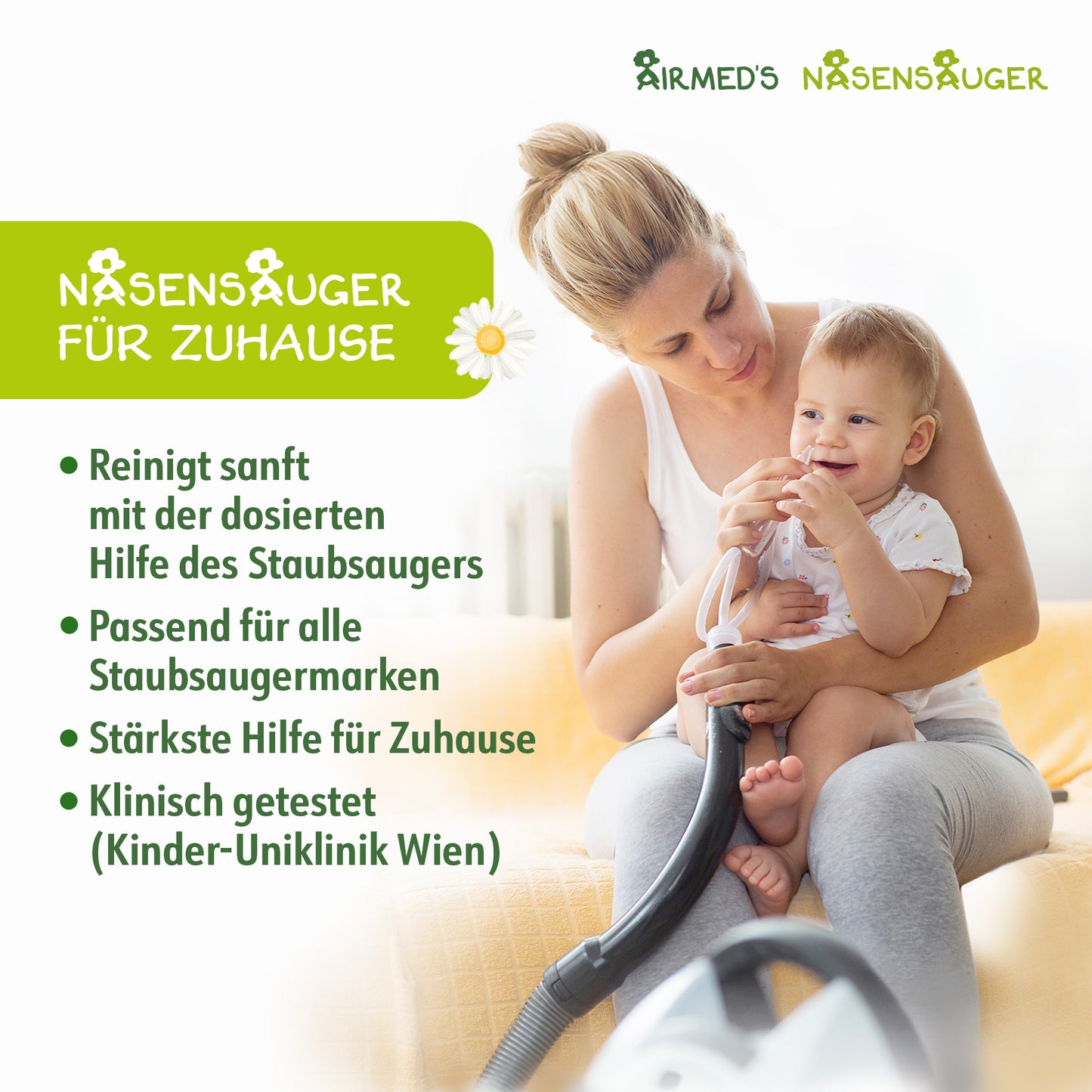 Kombipaket Airmed's Nasensauger E & S. Sicher & sofort freie Nase. Zuhause und To Go